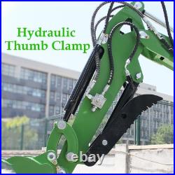 Hydraulic Mini Excavator + Quick Hitch + Grabber Digger B&S EPA Gasoline Engine