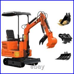 Hydraulic Thumb 1.4 Ton Mini Excavators Digger 13.5HP Gasoline Tracked Crawler