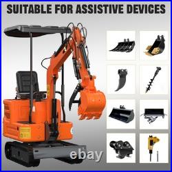 Hydraulic Thumb 1.4 Ton Mini Excavators Digger 13.5HP Gasoline Tracked Crawler