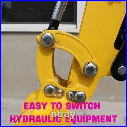 Hydraulic Thumb 2000lb Mini Excavator With Bucket Farm Crawler Gasoline EPA