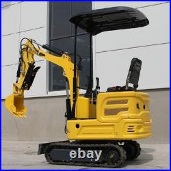 Hydraulic Thumb 2000lb Mini Excavator With Bucket Farm Crawler Gasoline EPA