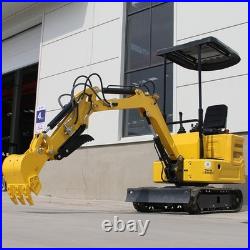 Hydraulic Thumb 2000lb Mini Excavator With Bucket Farm Crawler Gasoline EPA