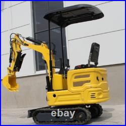 Hydraulic Thumb Mini Excavator 13.5HP Garden Crawler Gasoline USA Stock 2000lb