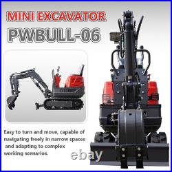 IL Pick Up 0.6T Mini Excavator 9.3HP New Tracked Digger Gas Engine USA Stock