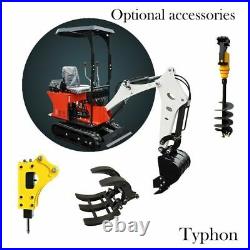 In USA New Typhon Terror VIII 800kg Mini Excavator Digger Bagger Tracked Crawler