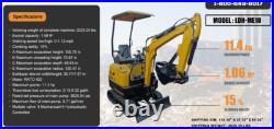 Industrial 1 Ton Digger Crawler Backhoe Landhonor 1T Mini Excavator EPA 11.4HP