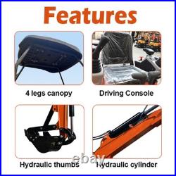 Industrial 1 Ton Digger Crawler Backhoe Landhonor 1T Mini Excavator EPA 11.4HP