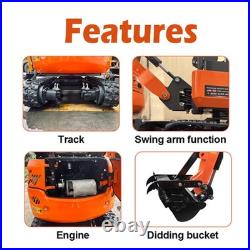 Industrial 1 Ton Digger Crawler Backhoe Landhonor 1T Mini Excavator EPA 11.4HP