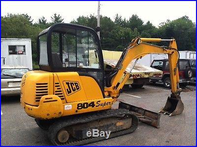 JCB 804 SUPER MINI EXCAVATOR ENCLOSED HEATED CAB PUSH BLADE 3RD VALVE 2900 HRS