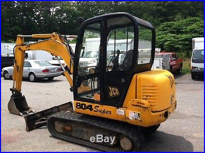 JCB 804 SUPER MINI EXCAVATOR ENCLOSED HEATED CAB PUSH BLADE 3RD VALVE 2900 HRS