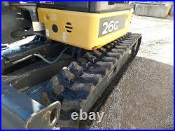 JOHN DEERE 26G EXCAVATOR With BLADE AND THUMB 2015 With 57 ACTUAL HOURS