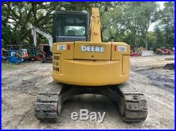 John Deere 75C Mid Size excavator Enclosed Cab A/C switchable controls, 2 speed
