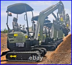 KUBOTA D902 Diesel 4,000 lbs TERROR XVIII Mini Hydraulic Excavator USA STOCK