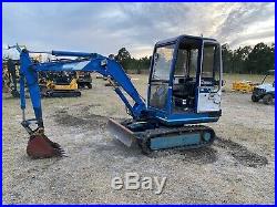 Kobelco Sk024 Rubber Track Mini Excavator Full Cab, Diesel 7500 Lb Runs Great Hd