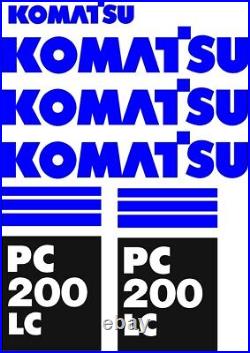 Komatsu Decal Sets for Excavators, Wheel Loaders, Backhoes and More
