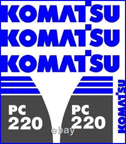 Komatsu Decal Sets for Excavators, Wheel Loaders, Backhoes and More