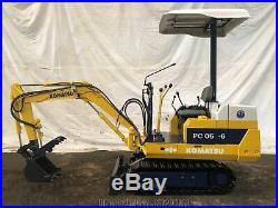 Komatsu PC05-6 Mini Excavator with Hydraulic Thumb S/N 6054