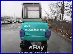 Komatsu PC20-7 Hydraulic Mini Excavator Heated Cab Backfill Blade 21HP bidadoo