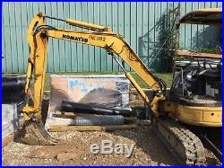 Komatsu PC35MR Hydraulic Mini Excavator Track Hoe Yanmar Mini Ex long reach