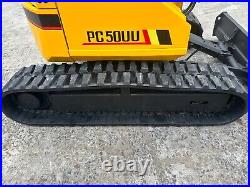 Komatsu PC50UU Mini Excavator with Hydraulic Thumb S/N 3802