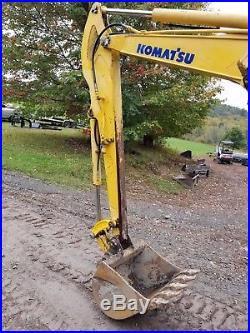 Komatsu Pc35 Excavator Cab Heat A/c Road Liner Tracks Ready To Work In Pa