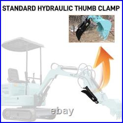 Kubota 1.4Ton Mini Excavators Hydraulic Thumb 7 Attachments Combo USA FREE SHIP