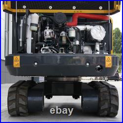 Kubota 3.5T Mini Excavator With Enclosed Cab AC V1505 Diesel 25HP 7700lbs