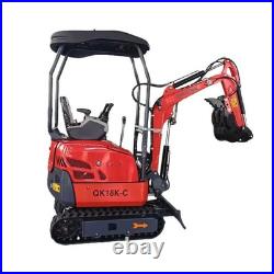 Kubota Engine Mini Excavator with Side Swing Boom, & Hydraulic Thumb AGT-QK18K-C