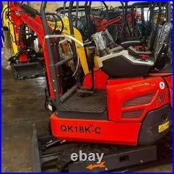 Kubota Engine Mini Excavator with Side Swing Boom, & Hydraulic Thumb AGT-QK18K-C