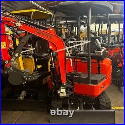 Kubota Engine Mini Excavator with Side Swing Boom, & Hydraulic Thumb AGT-QK18K-C