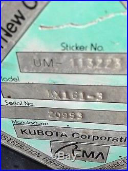 Kubota KX161-3 Excavator, 2154 Hours