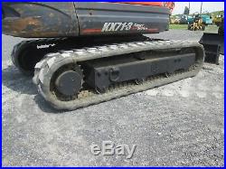 Kubota KX71-3S Mini Excavator Tractor Dozer Rubber Tracks CAB 3RD Valve