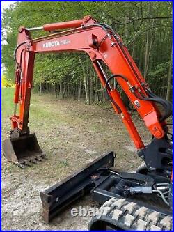 Kubota Kx121-3 Excavator Low Hours Enclosed Heat A/c Two Speed Angle Blade