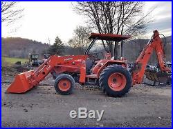 Kubota L48 Tractor Loader Backhoe 1441 Hours! 4x4 Hst Nice! Ready 2 Work In Pa