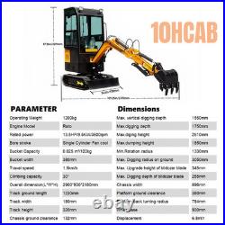 LOCAL PICK UP Enclosed Cab 1Ton Mini Excavator For Sale With EPA Engine Digger LOCAL PICK UP Enclosed Cab 1Ton Mini Excavator For Sale With EPA Engine Digger