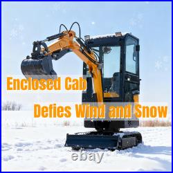 LOCAL PICK UP Enclosed Cab 1Ton Mini Excavator For Sale With EPA Engine Digger LOCAL PICK UP Enclosed Cab 1Ton Mini Excavator For Sale With EPA Engine Digger