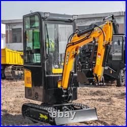 LOCAL PICK UP Enclosed Cab 1Ton Mini Excavator For Sale With EPA Engine Digger LOCAL PICK UP Enclosed Cab 1Ton Mini Excavator For Sale With EPA Engine Digger