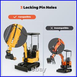 L-Shaped Hydraulic Thumb Clip Attachment With Hydraulic Hoses for Mini Excavator