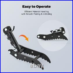 L-Shaped Hydraulic Thumb Clip Mini Excavator Digger Attachment 3-Holes With Hoses