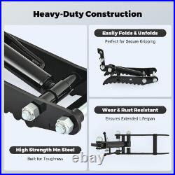 L-Shaped Hydraulic Thumb Clip Mini Excavator Digger Attachment 3-Holes With Hoses