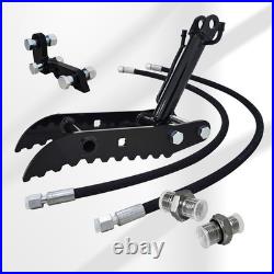 L-Shaped Mini Excavator Attachment Hydraulic Clip Thumb For 1-2 Ton Digger