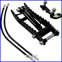 L-Shaped Three Hole Hydraulic Thumb For Mini Excavators Attachments Metal Grab