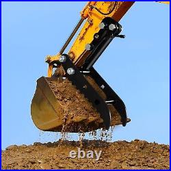 L-Shaped Three Hole Hydraulic Thumb For Mini Excavators Attachments Metal Grab