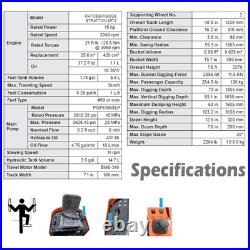 Landhonor 1T Dozer Farm Garden USA Digger Tracked Crawlerv 15HP Gas Engine EPA
