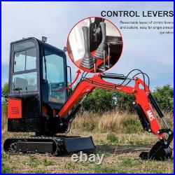 MMS 10HCAB 1 Ton Enclosed Cab Mini Excavator 13.5HP Gasoline Engine Small Digger