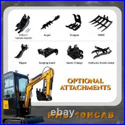 MMS 10HCAB 1 Ton Enclosed Cab Mini Excavator 13.5HP Gasoline Engine Small Digger