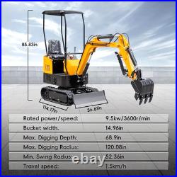 MMS 1 Ton Mini Excavator with Briggs&Stratton 13.5HP Gasoline Engine