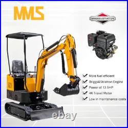 MMS 1 Ton Mini Excavator with Briggs&Stratton 13.5HP Gasoline Engine
