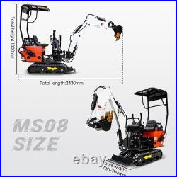 MMS FREE SHIPPING Compact Mini Track Excavator Small Digger with EPA Engine