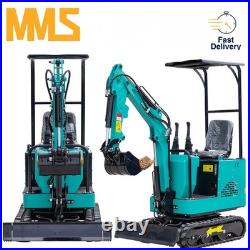 MMS Mini Excavator 1Ton Digger 13.5HP 360° Rotation Roll Cage Free Thumb